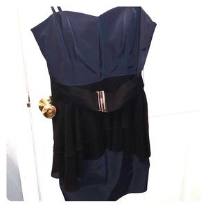 Navy & black h&m dress size 10 bodycon